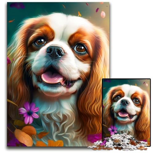 Buntes Kunst-Puzzle mit englischem Cocker Spaniel, 1000 Teile, für Erwachsene, Puzzle für Erwachsene, Lernspielzeug für Teenager, Heimbüro-Dekor, 50x75cm/19,68x29,52 Zoll Buntes Kunst-Puzzle mit englischem Cocker Spaniel, 1000 Teile, für Erwachsene, Puzzle für Erwachsene, Lernspielzeug für Teenager, Heimbüro-Dekor, 50x75cm/19,68x29,52 Zoll von RZFWJL