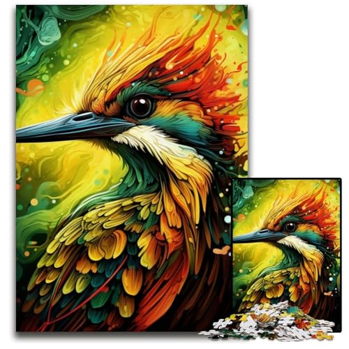 Buntes Puzzle für Erwachsene von cardboardpecker, 1000 Teile, Puzzle für Erwachsene, perfekte Dekoration für Zuhause oder das Büro, 26x38cm/10,23x14,96 Zoll von RZFWJL