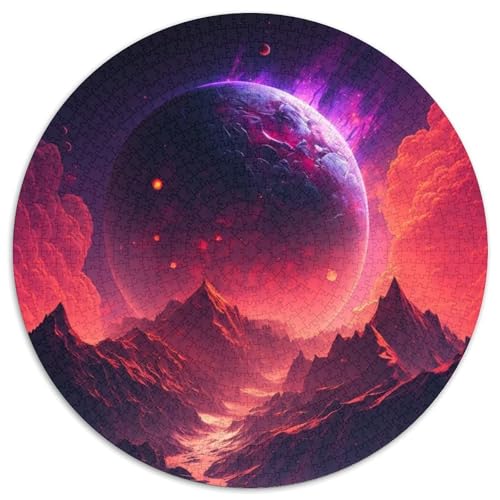 Buntes Puzzle mit Planetenbergen für Erwachsene, runde Puzzles mit 1000 Teilen, als Geschenkidee zum Geburtstag mit 1000 Teilen, anspruchsvolles Denkspiel, 67,5 x 67,5 cm Buntes Puzzle mit Planetenbergen für Erwachsene, runde Puzzles mit 1000 Teilen, als Geschenkidee zum Geburtstag mit 1000 Teilen, anspruchsvolles Denkspiel, 67,5 x 67,5 cm von RZFWJL