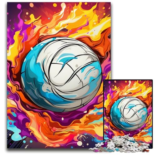 Buntes Volleyball-Puzzle 1000 Teile für Erwachsene, Puzzle für Erwachsene, Lernspielzeug für Teenager, Heimbüro-Dekor, 50x75cm/19,68x29,52 Zoll Buntes Volleyball-Puzzle 1000 Teile für Erwachsene, Puzzle für Erwachsene, Lernspielzeug für Teenager, Heimbüro-Dekor, 50x75cm/19,68x29,52 Zoll von RZFWJL
