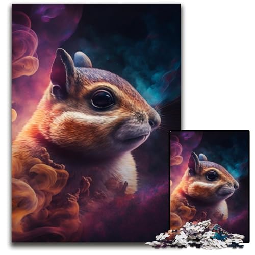 Chipmunk-Puzzle für Erwachsene, 1000 Teile, Unmögliches Puzzle für Erwachsene, Denksportaufgabe, Spiel für Erwachsene, interaktive Familienaktivität, 26x38cm/10,23x14,96 Zoll von RZFWJL