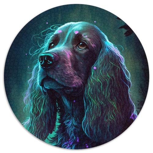 Cocker Spaniel Hunde-Puzzle für Erwachsene, 1000-teiliges rundes Puzzle als 1000-teilige Geburtstagsgeschenkidee, anspruchsvolles Denkspiel, 67,5 x 67,5 cm Cocker Spaniel Hunde-Puzzle für Erwachsene, 1000-teiliges rundes Puzzle als 1000-teilige Geburtstagsgeschenkidee, anspruchsvolles Denkspiel, 67,5 x 67,5 cm von RZFWJL