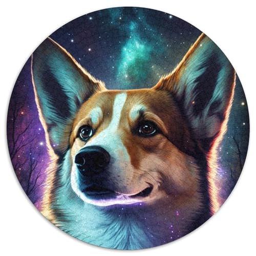Corgi-Puzzle mit 1000 Teilen, runde Puzzles mit 1000 Teilen für Erwachsene, anspruchsvolles Denkspiel – entspannendes Spielzeug für Teenager, 67,5 x 67,5 cm Corgi-Puzzle mit 1000 Teilen, runde Puzzles mit 1000 Teilen für Erwachsene, anspruchsvolles Denkspiel – entspannendes Spielzeug für Teenager, 67,5 x 67,5 cm von RZFWJL