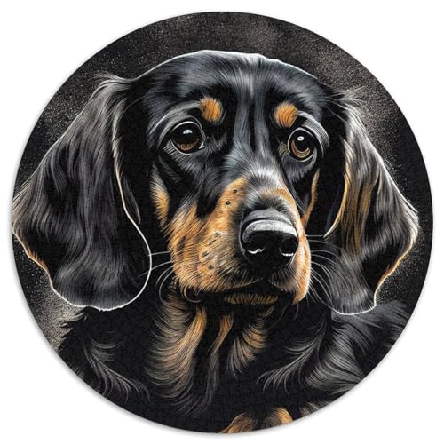 Dackel-Puzzle 1000 Teile für Erwachsene, 1000-teiliges rundes Puzzle, Spaß für die ganze Familie, Basteln, perfekt für Geburtstage, Feiertage, 67,5 x 67,5 cm Dackel-Puzzle 1000 Teile für Erwachsene, 1000-teiliges rundes Puzzle, Spaß für die ganze Familie, Basteln, perfekt für Geburtstage, Feiertage, 67,5 x 67,5 cm von RZFWJL