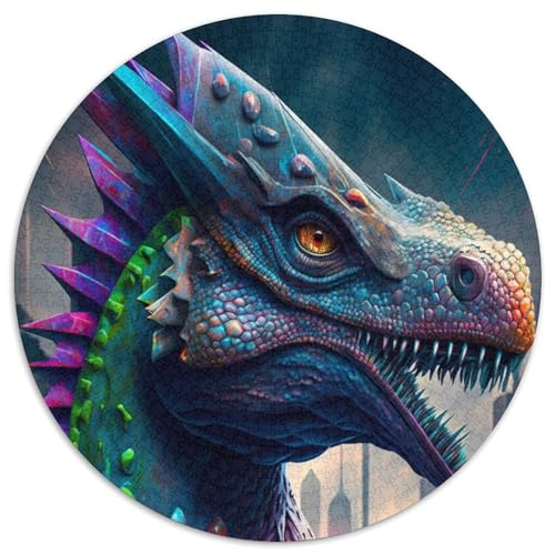 Dinosaurier-Puzzles für 1000 Teile, 1000-teiliges rundes Puzzle, Denksportaufgabe, Spiel für Erwachsene, interaktive Familienaktivität, 67,5 x 67,5 cm Dinosaurier-Puzzles für 1000 Teile, 1000-teiliges rundes Puzzle, Denksportaufgabe, Spiel für Erwachsene, interaktive Familienaktivität, 67,5 x 67,5 cm von RZFWJL