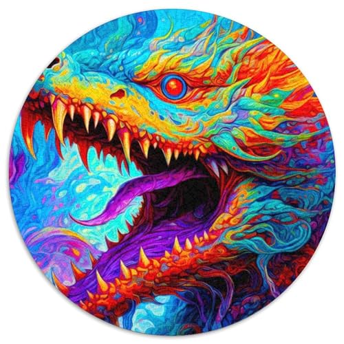 Drache. 1000-teiliges Puzzle, 1000-teiliges rundes Puzzle für Erwachsene, Lernspielzeug für Teenager, Heimbüro-Dekor, 67,5 x 67,5 cm Drache. 1000-teiliges Puzzle, 1000-teiliges rundes Puzzle für Erwachsene, Lernspielzeug für Teenager, Heimbüro-Dekor, 67,5 x 67,5 cm von RZFWJL