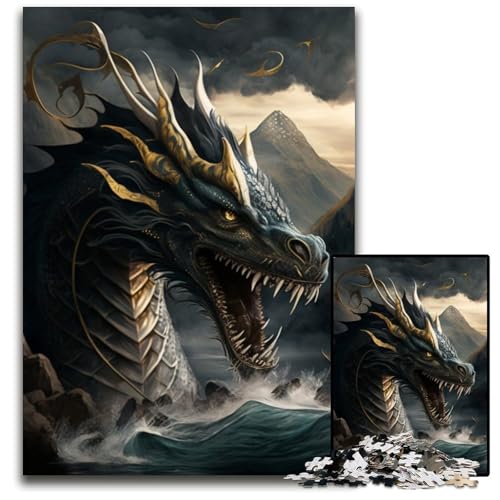 Drachenpuzzle im japanischen Stil für Erwachsene, 1000-teiliges Papppuzzle, anspruchsvolles Denkspiel für Teenager, unterhaltsames interaktives Spiel für die ganze Familie, 26x38cm/10,23x14,96 Zoll Drachenpuzzle im japanischen Stil für Erwachsene, 1000-teiliges Papppuzzle, anspruchsvolles Denkspiel für Teenager, unterhaltsames interaktives Spiel für die ganze Familie, 26x38cm/10,23x14,96 Zoll von RZFWJL