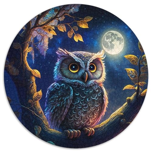 Eule 1000-teiliges Puzzle, runde Puzzles 1000 Teile für Erwachsene, anspruchsvolles Denkspiel – entspannendes Spielzeug für Teenager, 67,5 x 67,5 cm Eule 1000-teiliges Puzzle, runde Puzzles 1000 Teile für Erwachsene, anspruchsvolles Denkspiel – entspannendes Spielzeug für Teenager, 67,5 x 67,5 cm von RZFWJL