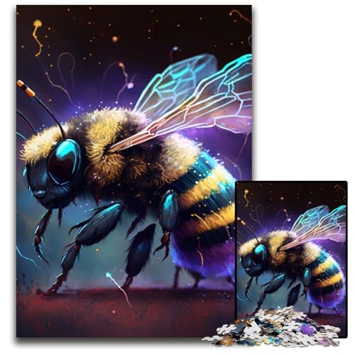 Fantasy Bee Puzzle für Erwachsene, 1000 Teile, Holzpuzzle, Spaß für Zuhause, Geburtstagsgeschenk, Reisegeschenk, 50x75cm/19,68x29,52 Zoll Fantasy Bee Puzzle für Erwachsene, 1000 Teile, Holzpuzzle, Spaß für Zuhause, Geburtstagsgeschenk, Reisegeschenk, 50x75cm/19,68x29,52 Zoll von RZFWJL