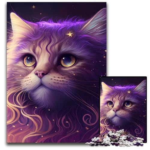 Fantasy Cat 1000-teiliges Puzzle für Erwachsene, Puzzles, kreatives Familienspiel und Heimdekoration, Teenager, 50x75cm/19,68x29,52 Zoll Fantasy Cat 1000-teiliges Puzzle für Erwachsene, Puzzles, kreatives Familienspiel und Heimdekoration, Teenager, 50x75cm/19,68x29,52 Zoll von RZFWJL