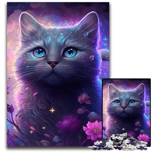 Fantasy Cat Puzzle für Erwachsene, 1000 Teile, Unmögliches Puzzle für Erwachsene, Denksportaufgabe, Spiel für Erwachsene, interaktive Familienaktivität, 50x75cm/19,68x29,52 Zoll Fantasy Cat Puzzle für Erwachsene, 1000 Teile, Unmögliches Puzzle für Erwachsene, Denksportaufgabe, Spiel für Erwachsene, interaktive Familienaktivität, 50x75cm/19,68x29,52 Zoll von RZFWJL