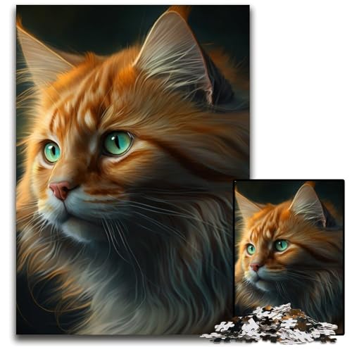 Fantasy-Katzen-Puzzle für Erwachsene, 1000-teiliges Puzzle für Erwachsene, anspruchsvolles Denkspiel für Teenager, interaktives Familienspiel, 26x38cm/10,23x14,96 Zoll Fantasy-Katzen-Puzzle für Erwachsene, 1000-teiliges Puzzle für Erwachsene, anspruchsvolles Denkspiel für Teenager, interaktives Familienspiel, 26x38cm/10,23x14,96 Zoll von RZFWJL
