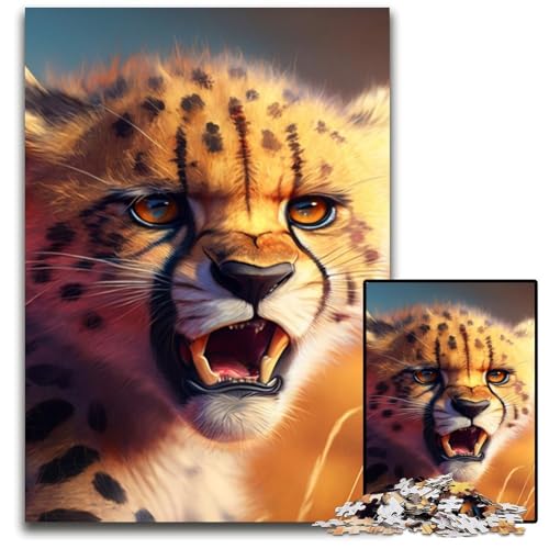 Fantasy Leopard 1000-Teile-Puzzle für Erwachsene, Holzpuzzle, interaktives Familienspiel, DIY-Heimdekoration, Gehirn-Herausforderung, Geschenk, 50x75cm/19,68x29,52 Zoll Fantasy Leopard 1000-Teile-Puzzle für Erwachsene, Holzpuzzle, interaktives Familienspiel, DIY-Heimdekoration, Gehirn-Herausforderung, Geschenk, 50x75cm/19,68x29,52 Zoll von RZFWJL