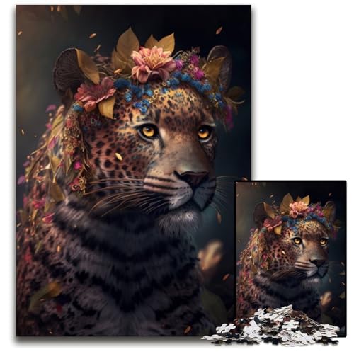 Fantasy-Leoparden-Puzzle für Erwachsene, 1000 Teile, Papppuzzle, anspruchsvolles Denkspiel für Teenager, interaktives Familienspiel, 26x38cm/10,23x14,96 Zoll Fantasy-Leoparden-Puzzle für Erwachsene, 1000 Teile, Papppuzzle, anspruchsvolles Denkspiel für Teenager, interaktives Familienspiel, 26x38cm/10,23x14,96 Zoll von RZFWJL