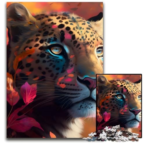 Fantasy-Leoparden-Puzzle für Erwachsene, 1000-teiliges Holzpuzzle, anspruchsvolles Denkspiel für Teenager, unterhaltsames interaktives Spiel für die ganze Familie, 50x75cm/19,68x29,52 Zoll Fantasy-Leoparden-Puzzle für Erwachsene, 1000-teiliges Holzpuzzle, anspruchsvolles Denkspiel für Teenager, unterhaltsames interaktives Spiel für die ganze Familie, 50x75cm/19,68x29,52 Zoll von RZFWJL