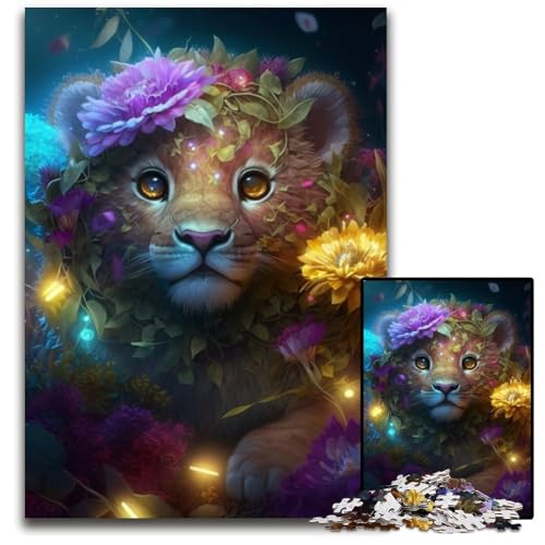 Fantasy-Löwe-Puzzle 1000 Teile für Erwachsene, Puzzle für Erwachsene, Lernspielzeug für Teenager, Heimbüro-Dekor, 26x38cm/10,23x14,96 Zoll Fantasy-Löwe-Puzzle 1000 Teile für Erwachsene, Puzzle für Erwachsene, Lernspielzeug für Teenager, Heimbüro-Dekor, 26x38cm/10,23x14,96 Zoll von RZFWJL