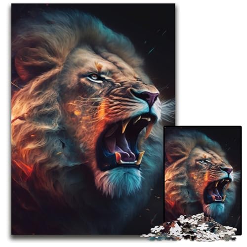 Fantasy-Löwe-Puzzle 1000 Teile für Erwachsene, Puzzle für Erwachsene, Lernspielzeug für Teenager, Heimbüro-Dekor, 50x75cm/19,68x29,52 Zoll Fantasy-Löwe-Puzzle 1000 Teile für Erwachsene, Puzzle für Erwachsene, Lernspielzeug für Teenager, Heimbüro-Dekor, 50x75cm/19,68x29,52 Zoll von RZFWJL