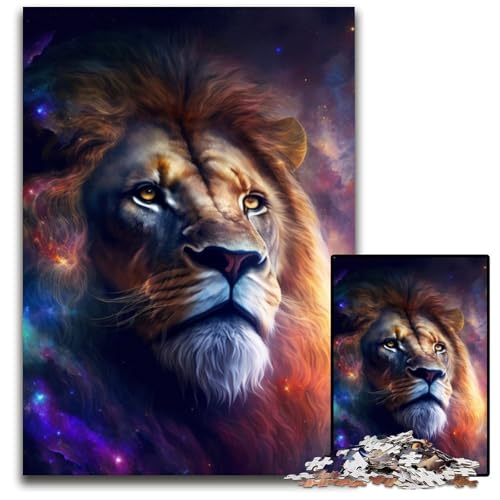 Fantasy-Löwe-Puzzle für Erwachsene, 1000 Teile, Holzpuzzle, Spaß für Zuhause, Geburtstagsgeschenk, Reisegeschenk, 50x75cm/19,68x29,52 Zoll Fantasy-Löwe-Puzzle für Erwachsene, 1000 Teile, Holzpuzzle, Spaß für Zuhause, Geburtstagsgeschenk, Reisegeschenk, 50x75cm/19,68x29,52 Zoll von RZFWJL