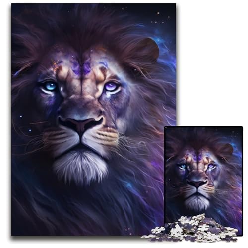 Fantasy-Löwe-Puzzle für Erwachsene, 1000 Teile, Unmögliches Puzzle für Erwachsene, Denksportaufgabe, Spiel für Erwachsene, interaktive Familienaktivität, 50x75cm/19,68x29,52 Zoll Fantasy-Löwe-Puzzle für Erwachsene, 1000 Teile, Unmögliches Puzzle für Erwachsene, Denksportaufgabe, Spiel für Erwachsene, interaktive Familienaktivität, 50x75cm/19,68x29,52 Zoll von RZFWJL