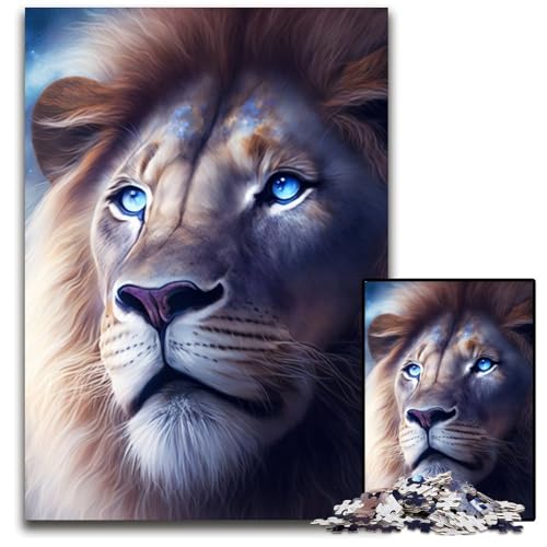 Fantasy-Löwen-Puzzle für Erwachsene, 1000 Teile, Holzpuzzle, anspruchsvolles Denkspiel für Teenager, unterhaltsames interaktives Spiel für die ganze Familie, 50x75cm/19,68x29,52 Zoll Fantasy-Löwen-Puzzle für Erwachsene, 1000 Teile, Holzpuzzle, anspruchsvolles Denkspiel für Teenager, unterhaltsames interaktives Spiel für die ganze Familie, 50x75cm/19,68x29,52 Zoll von RZFWJL