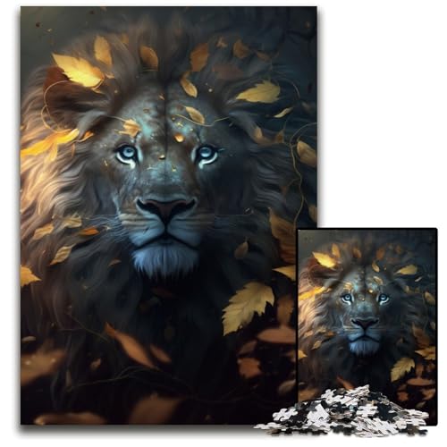 Fantasy-Löwen-Puzzle für Erwachsene, 1000 Teile, Holzpuzzle, anspruchsvolles Denkspiel für Teenager, unterhaltsames interaktives Spiel für die ganze Familie, 50x75cm/19,68x29,52 Zoll Fantasy-Löwen-Puzzle für Erwachsene, 1000 Teile, Holzpuzzle, anspruchsvolles Denkspiel für Teenager, unterhaltsames interaktives Spiel für die ganze Familie, 50x75cm/19,68x29,52 Zoll von RZFWJL