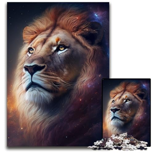 Fantasy-Löwen-Puzzle für Erwachsene, 1000-teiliges Puzzle für Erwachsene, anspruchsvolles Denkspiel für Teenager, unterhaltsames interaktives Spiel für die ganze Familie, 26x38cm/10,23x14,96 Zoll Fantasy-Löwen-Puzzle für Erwachsene, 1000-teiliges Puzzle für Erwachsene, anspruchsvolles Denkspiel für Teenager, unterhaltsames interaktives Spiel für die ganze Familie, 26x38cm/10,23x14,96 Zoll von RZFWJL