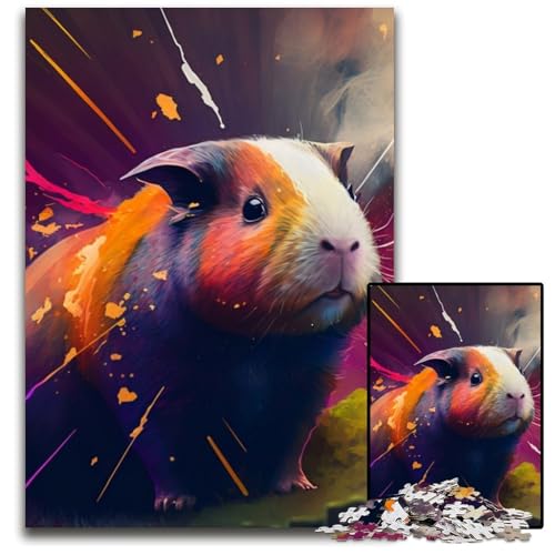 Fantasy-Meerschweinchen-Puzzle, 1000 Teile, für Erwachsene, Papp-Puzzle, Teenager, Paare und Freunde zum Geburtstag, zu Weihnachten, 26x38cm/10,23x14,96 Zoll von RZFWJL