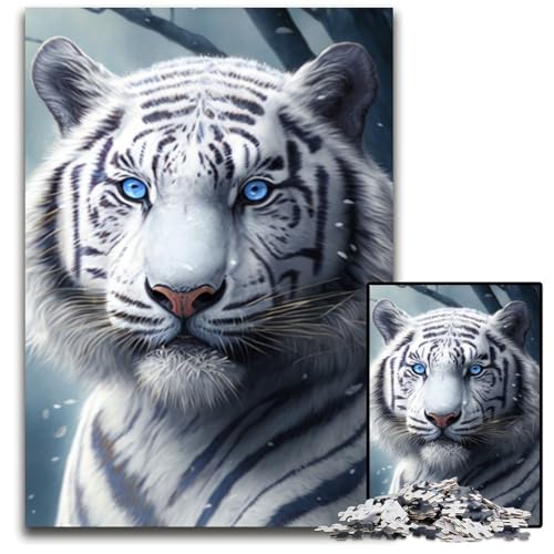 Fantasy Tiger Puzzle für Erwachsene, 1000 Teile, Holzpuzzle, anspruchsvolles Denkspiel für Teenager, interaktives Familienspiel, 50x75cm/19,68x29,52 Zoll Fantasy Tiger Puzzle für Erwachsene, 1000 Teile, Holzpuzzle, anspruchsvolles Denkspiel für Teenager, interaktives Familienspiel, 50x75cm/19,68x29,52 Zoll von RZFWJL
