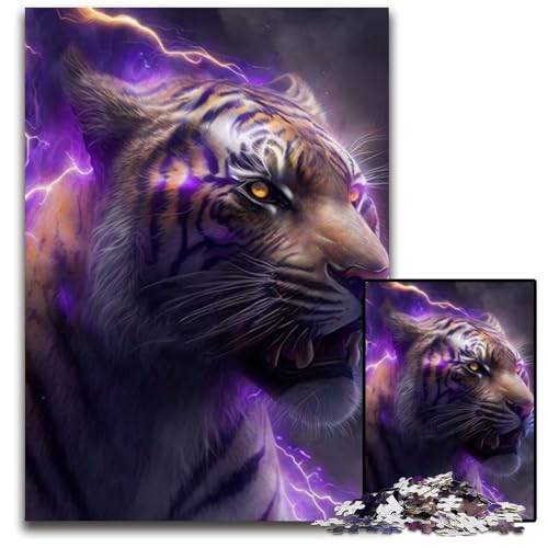 Fantasy Tiger Puzzle für Erwachsene, 1000-teiliges Puzzle für Erwachsene, anspruchsvolles Denkspiel für Teenager, interaktives Familienspiel, 26x38cm/10,23x14,96 Zoll Fantasy Tiger Puzzle für Erwachsene, 1000-teiliges Puzzle für Erwachsene, anspruchsvolles Denkspiel für Teenager, interaktives Familienspiel, 26x38cm/10,23x14,96 Zoll von RZFWJL