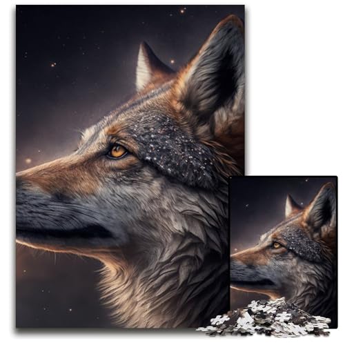 Fantasy Wolf 1000-Teile-Puzzle für Erwachsene, Holzpuzzle, interaktives Familienspiel, DIY-Heimdekoration, Gehirn-Herausforderung, Geschenk, 50x75cm/19,68x29,52 Zoll Fantasy Wolf 1000-Teile-Puzzle für Erwachsene, Holzpuzzle, interaktives Familienspiel, DIY-Heimdekoration, Gehirn-Herausforderung, Geschenk, 50x75cm/19,68x29,52 Zoll von RZFWJL