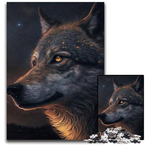 Fantasy Wolf Puzzle für Erwachsene, 1000 Teile, Unmögliches Puzzle für Erwachsene, Denksportaufgabe, Spiel für Erwachsene, interaktive Familienaktivität, 50x75cm/19,68x29,52 Zoll Fantasy Wolf Puzzle für Erwachsene, 1000 Teile, Unmögliches Puzzle für Erwachsene, Denksportaufgabe, Spiel für Erwachsene, interaktive Familienaktivität, 50x75cm/19,68x29,52 Zoll von RZFWJL