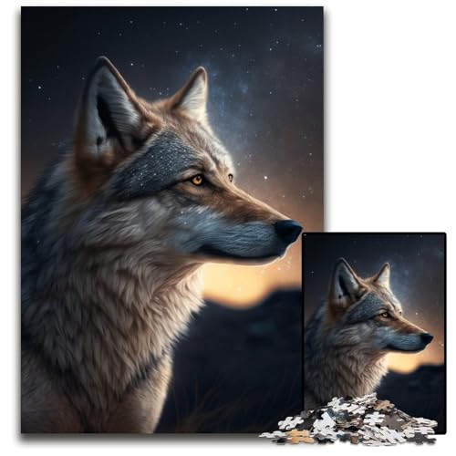Fantasy Wolf Puzzle für Erwachsene, 1000 Teile, Unmögliches Puzzle für Erwachsene, Denksportaufgabe, Spiel für Erwachsene, interaktive Familienaktivität, 50x75cm/19,68x29,52 Zoll Fantasy Wolf Puzzle für Erwachsene, 1000 Teile, Unmögliches Puzzle für Erwachsene, Denksportaufgabe, Spiel für Erwachsene, interaktive Familienaktivität, 50x75cm/19,68x29,52 Zoll von RZFWJL