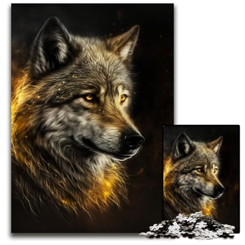 Fantasy-Wolf-Puzzle für Erwachsene, 1000-teiliges schwieriges Puzzle für Erwachsene, Denkspiel für Teenager und Familieninteraktion, 26x38cm/10,23x14,96 Zoll Fantasy-Wolf-Puzzle für Erwachsene, 1000-teiliges schwieriges Puzzle für Erwachsene, Denkspiel für Teenager und Familieninteraktion, 26x38cm/10,23x14,96 Zoll von RZFWJL