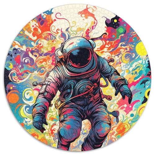 Farbiges Astronauten-Puzzle, 1000 Teile, für Erwachsene, pädagogisches Denkspiel, künstlerische Heim- und Bürodekoration, ab 14 Jahren, 67,5 x 67,5 cm von RZFWJL