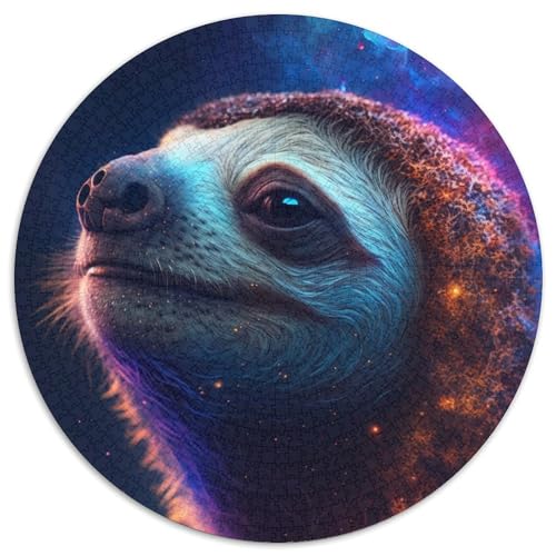Faultierwolke 1000-teiliges Puzzle, runde Puzzles 1000 Teile für Erwachsene, anspruchsvolles Denkspiel – entspannendes Spielzeug für Teenager, 67,5 x 67,5 cm von RZFWJL