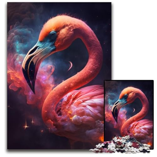 Flamingo-Puzzle für Erwachsene, 1000 Teile, Unmögliches Puzzle für Erwachsene, Denksportaufgabe, Spiel für Erwachsene, interaktive Familienaktivität, 26x38cm/10,23x14,96 Zoll von RZFWJL