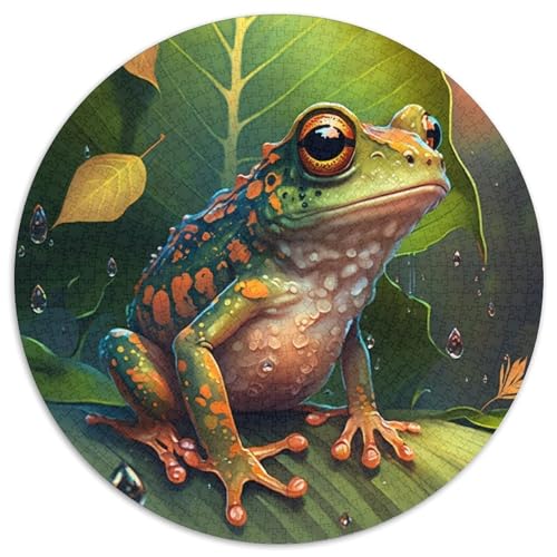 Frosch-Puzzle 1000 Teile für Erwachsene, 1000-teiliges rundes Puzzle, Spaß für die ganze Familie, Basteln, perfekt für Geburtstage, Feiertage, 67,5 x 67,5 cm Frosch-Puzzle 1000 Teile für Erwachsene, 1000-teiliges rundes Puzzle, Spaß für die ganze Familie, Basteln, perfekt für Geburtstage, Feiertage, 67,5 x 67,5 cm von RZFWJL