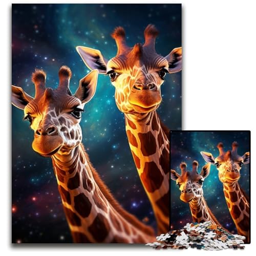 Galaxy Giraffe Puzzle 1000 Teile Unmögliches Puzzle für Erwachsene DIY Heimdekoration Geschenk, Denkspiel 26x38cm/10,23x14,96 Zoll Galaxy Giraffe Puzzle 1000 Teile Unmögliches Puzzle für Erwachsene DIY Heimdekoration Geschenk, Denkspiel 26x38cm/10,23x14,96 Zoll von RZFWJL