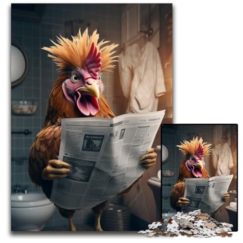 Hahn liest Zeitung Puzzle für Erwachsene 1000 Teile Unmögliches Puzzle für Erwachsene Denksportaufgabe, Spiel für Erwachsene, interaktive Familienaktivität 26x38cm/10,23x14,96 Zoll Hahn liest Zeitung Puzzle für Erwachsene 1000 Teile Unmögliches Puzzle für Erwachsene Denksportaufgabe, Spiel für Erwachsene, interaktive Familienaktivität 26x38cm/10,23x14,96 Zoll von RZFWJL