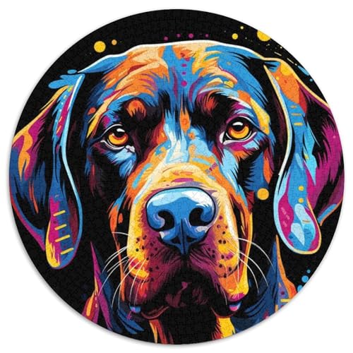 Hunde-Puzzle, 1000 Teile, runde Puzzles mit 1000 Teilen für Erwachsene, anspruchsvolles Denkspiel – entspannendes Spielzeug für Teenager, 67,5 x 67,5 cm Hunde-Puzzle, 1000 Teile, runde Puzzles mit 1000 Teilen für Erwachsene, anspruchsvolles Denkspiel – entspannendes Spielzeug für Teenager, 67,5 x 67,5 cm von RZFWJL