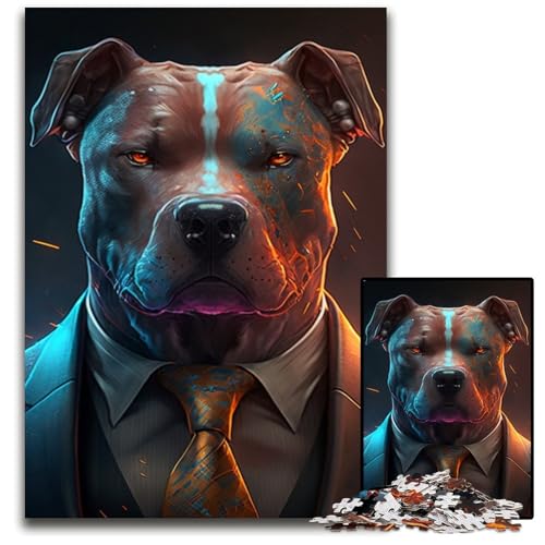 JigsawPuzzle 1000 Teile für Erwachsene Boss Dog Holzpuzzle Herausforderndes DIY-Denkspiel, perfektes Familienspiel oder dekoratives Geschenk 50x75cm/19,68x29,52 Zoll JigsawPuzzle 1000 Teile für Erwachsene Boss Dog Holzpuzzle Herausforderndes DIY-Denkspiel, perfektes Familienspiel oder dekoratives Geschenk 50x75cm/19,68x29,52 Zoll von RZFWJL