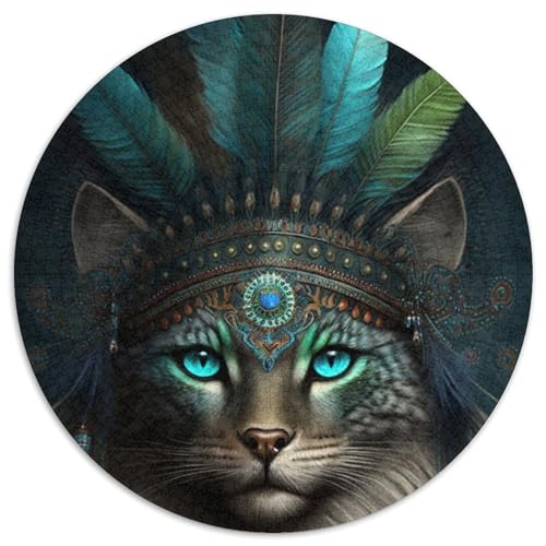 Katzen-Puzzle, 1000 Teile, für Erwachsene, pädagogisches Denkspiel, künstlerische Heim- und Bürodekoration, ab 14 Jahren, 67,5 x 67,5 cm von RZFWJL