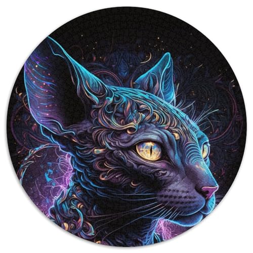 Katzen-Puzzle 1000 Teile für Erwachsene, 1000-teiliges rundes Puzzle, Spaß für die ganze Familie, Basteln, perfekt für Geburtstage, Feiertage, 67,5 x 67,5 cm Katzen-Puzzle 1000 Teile für Erwachsene, 1000-teiliges rundes Puzzle, Spaß für die ganze Familie, Basteln, perfekt für Geburtstage, Feiertage, 67,5 x 67,5 cm von RZFWJL