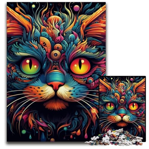 Katzen-Puzzle für Erwachsene, 1000-teiliges Puzzle für Erwachsene, anspruchsvolles Denkspiel für Teenager, interaktives Familienspiel, 26x38cm/10,23x14,96 Zoll Katzen-Puzzle für Erwachsene, 1000-teiliges Puzzle für Erwachsene, anspruchsvolles Denkspiel für Teenager, interaktives Familienspiel, 26x38cm/10,23x14,96 Zoll von RZFWJL