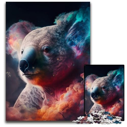 Koala-Nebel-Puzzle für Erwachsene, 1000-teiliges schwieriges Puzzle für Erwachsene, Denkspiel für Teenager und Familieninteraktion, 26x38cm/10,23x14,96 Zoll von RZFWJL
