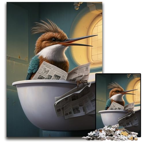 Kolibri liest Zeitung Puzzle für Erwachsene, 1000 Teile, Holzpuzzle, anspruchsvolles Denkspiel für Teenager, Familienspaß, interaktives Spiel, 50x75cm/19,68x29,52 Zoll Kolibri liest Zeitung Puzzle für Erwachsene, 1000 Teile, Holzpuzzle, anspruchsvolles Denkspiel für Teenager, Familienspaß, interaktives Spiel, 50x75cm/19,68x29,52 Zoll von RZFWJL