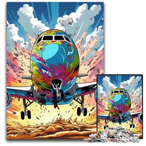 Kunst-Flugzeug-Puzzle 1000 Teile für Erwachsene, Puzzle für Erwachsene, Lernspielzeug für Jugendliche, Heimbüro-Dekor, 26x38cm/10,23x14,96 Zoll Kunst-Flugzeug-Puzzle 1000 Teile für Erwachsene, Puzzle für Erwachsene, Lernspielzeug für Jugendliche, Heimbüro-Dekor, 26x38cm/10,23x14,96 Zoll von RZFWJL