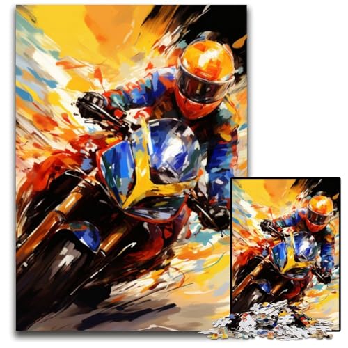Kunst-Motorrad-Puzzle für Erwachsene, 1000-teiliges Papppuzzle, anspruchsvolles Denkspiel für Teenager, unterhaltsames interaktives Spiel für die ganze Familie, 26x38cm/10,23x14,96 Zoll Kunst-Motorrad-Puzzle für Erwachsene, 1000-teiliges Papppuzzle, anspruchsvolles Denkspiel für Teenager, unterhaltsames interaktives Spiel für die ganze Familie, 26x38cm/10,23x14,96 Zoll von RZFWJL