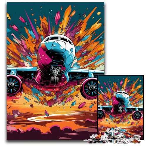 Kunstflugzeug-Puzzle für Erwachsene, 1000-teiliges Holzpuzzle, anspruchsvolles Denkspiel für Teenager, interaktives Familienspiel, 50x75cm/19,68x29,52 Zoll Kunstflugzeug-Puzzle für Erwachsene, 1000-teiliges Holzpuzzle, anspruchsvolles Denkspiel für Teenager, interaktives Familienspiel, 50x75cm/19,68x29,52 Zoll von RZFWJL