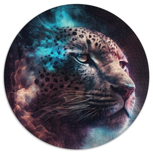 Leopardenwolken-Puzzle 1000 Teile für Erwachsene, 1000-teiliges rundes Puzzle, Spaß für die ganze Familie, Basteln, perfekt für Geburtstage, Feiertage, 67,5 x 67,5 cm Leopardenwolken-Puzzle 1000 Teile für Erwachsene, 1000-teiliges rundes Puzzle, Spaß für die ganze Familie, Basteln, perfekt für Geburtstage, Feiertage, 67,5 x 67,5 cm von RZFWJL